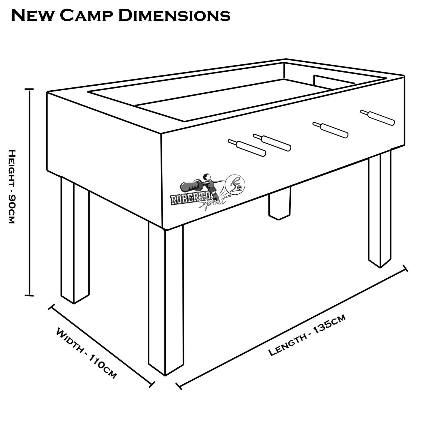 New Camp Iron Legs Football Table