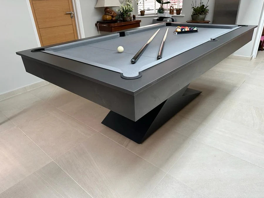 Matt Black LIGHTNING Pool Diner Table by Superpool UK