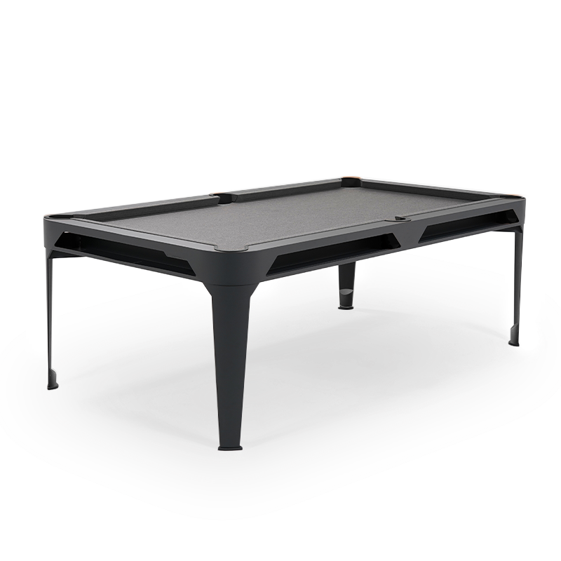 Hyphen Outdoor Pool table Black Grey Frame / Light Grey Cloth