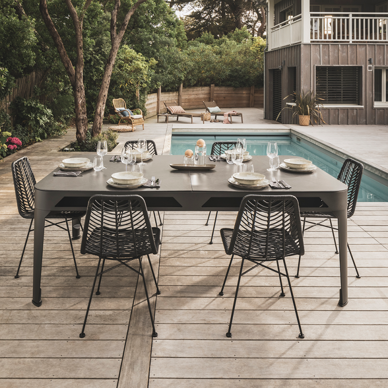 Hyphen Outdoor Pool table Black Grey Frame / Dark Grey Cloth