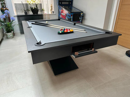 Matt Black LIGHTNING Pool Diner Table by Superpool UK