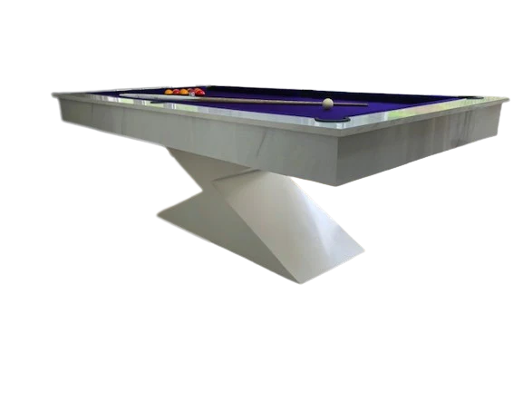 Carrara Marble LIGHTNING Pool Diner Table by Superpool UK