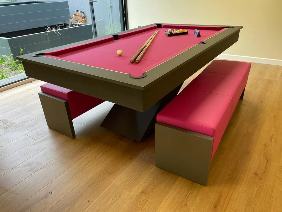 Graphite Grey LIGHTNING Pool Diner Table by Superpool UK