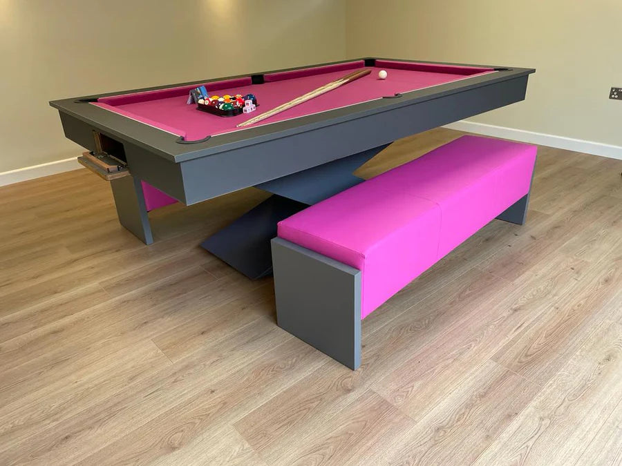Graphite Grey LIGHTNING Pool Diner Table by Superpool UK
