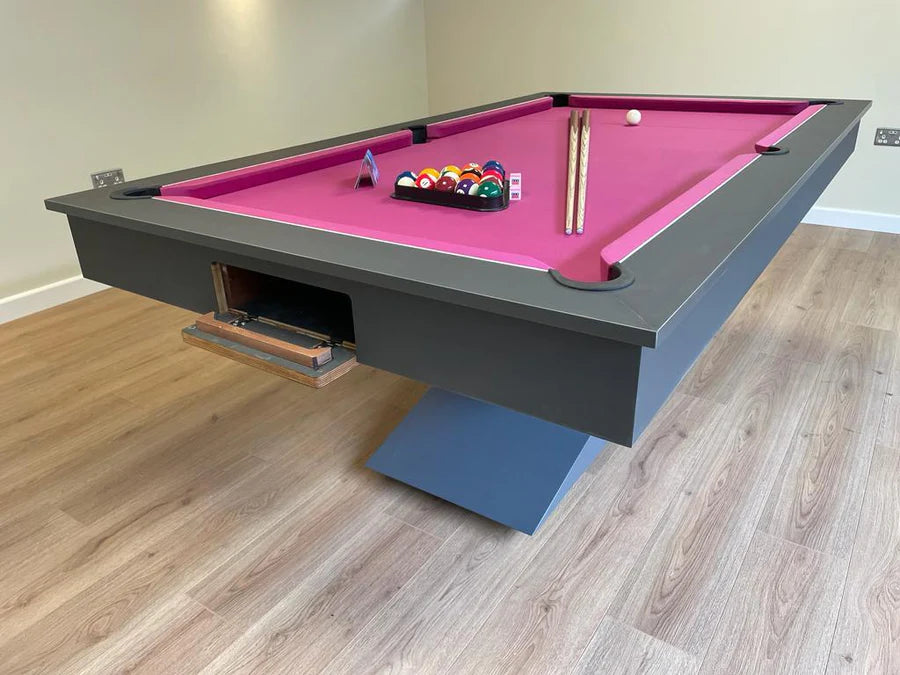 Graphite Grey LIGHTNING Pool Diner Table by Superpool UK