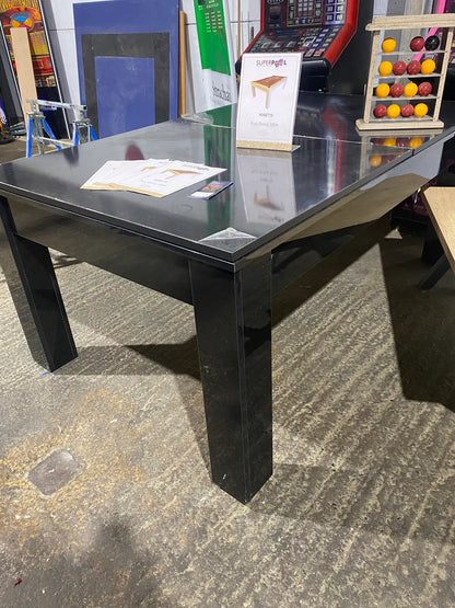 EX-SHOWROOM 6' Gloss Black Rosetta English Pool Dining Table by SUPERPOOL