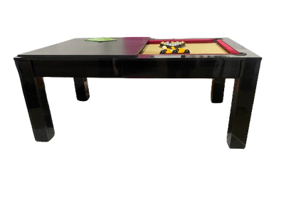 EX-SHOWROOM 6' Gloss Black Rosetta English Pool Dining Table by SUPERPOOL
