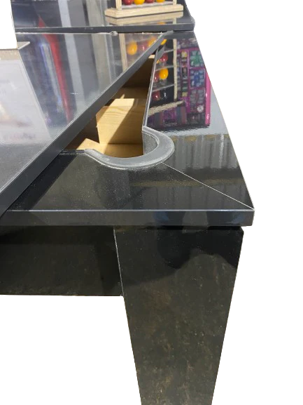 EX-SHOWROOM 6' Gloss Black Rosetta English Pool Dining Table by SUPERPOOL