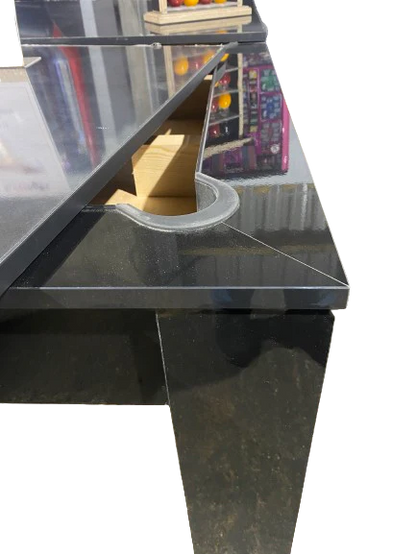 EX-SHOWROOM 6' Gloss Black Rosetta English Pool Dining Table by SUPERPOOL