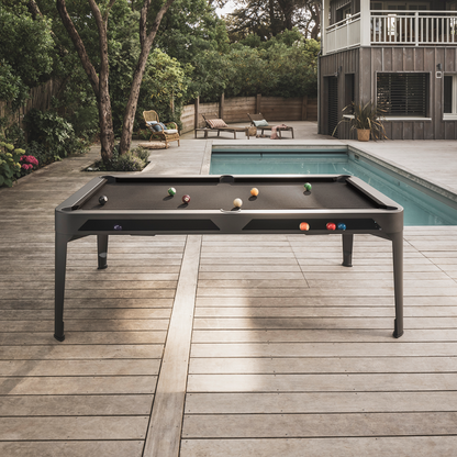 Hyphen Outdoor Pool table Black Grey Frame / Dark Grey Cloth